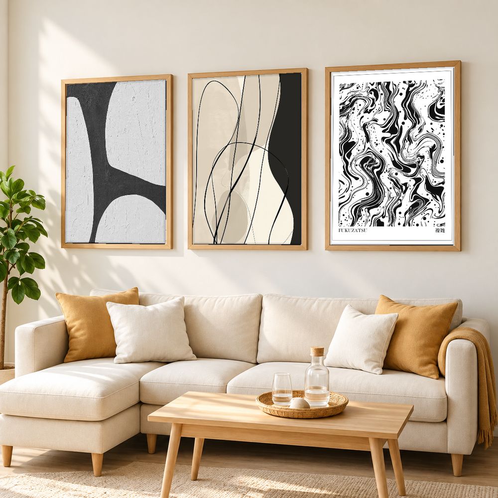Set de 3 cuadros decorativos que combinan