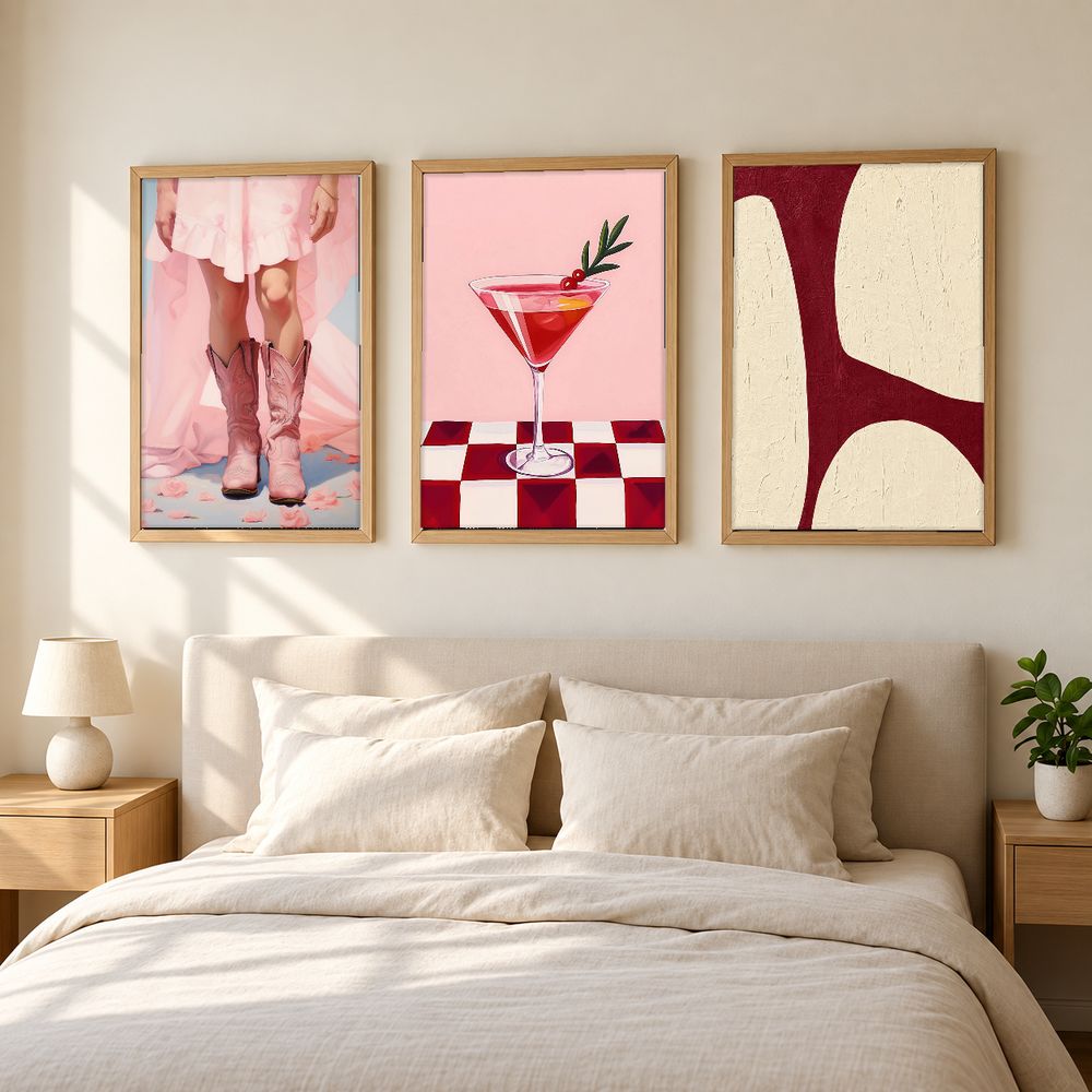 Set de 3 cuadros decorativos que combinan