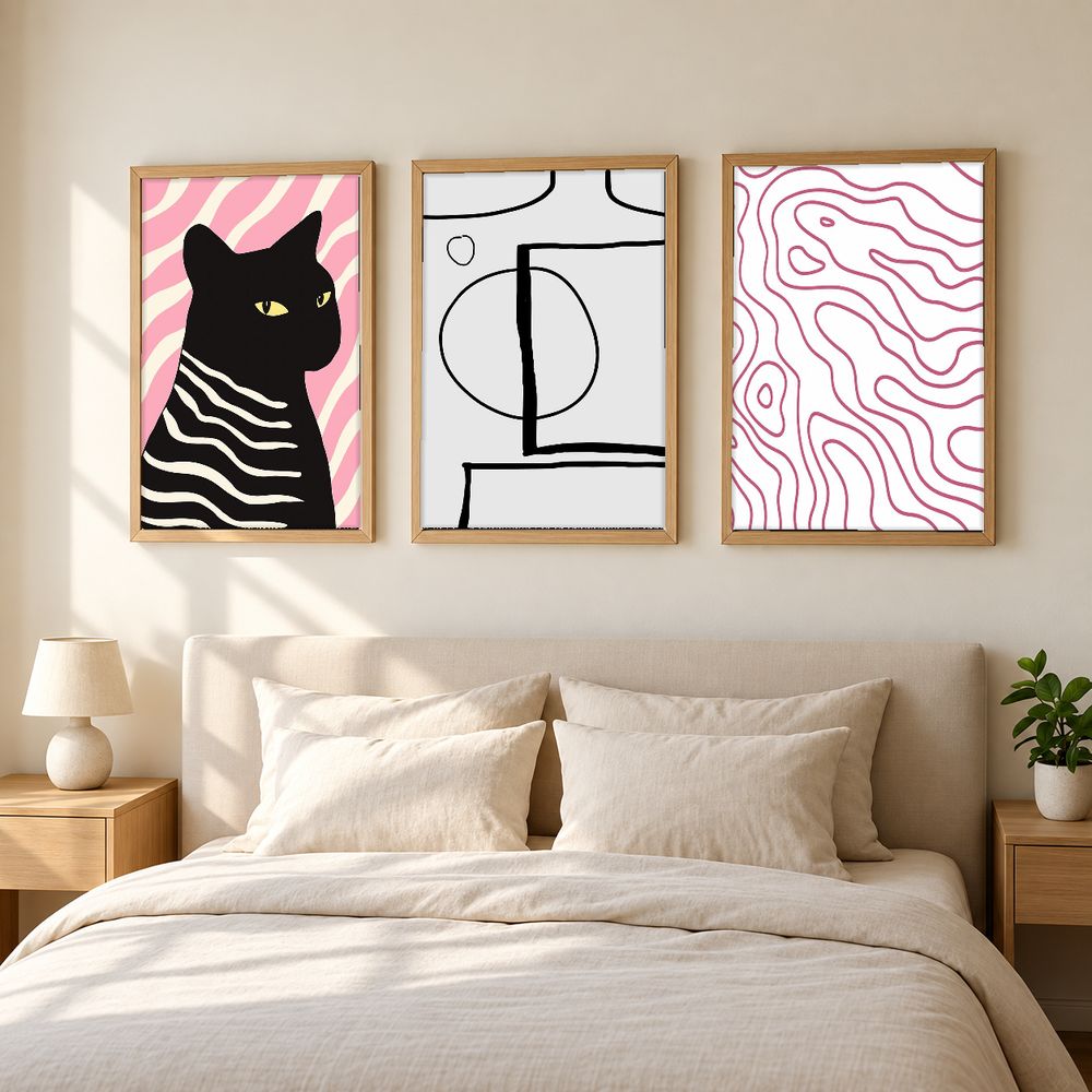 Set de 3 cuadros decorativos que combinan