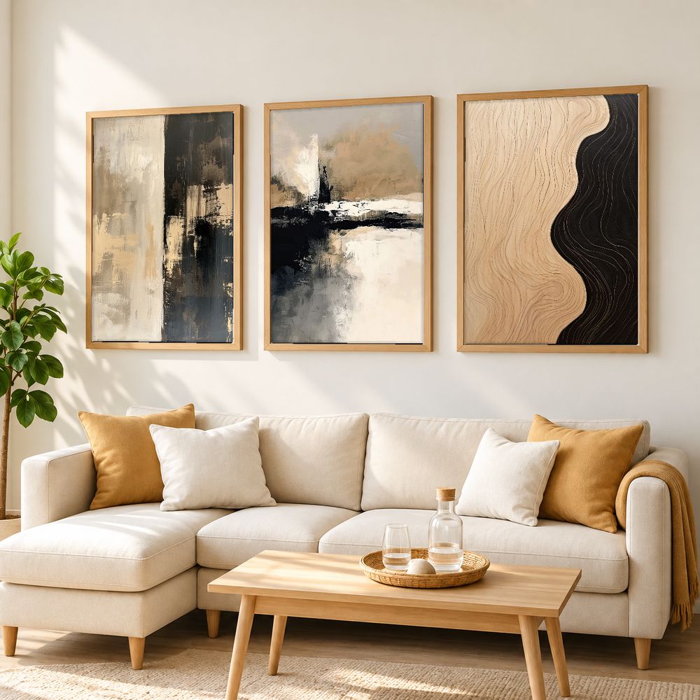 Set de 3 cuadros decorativos que combinan