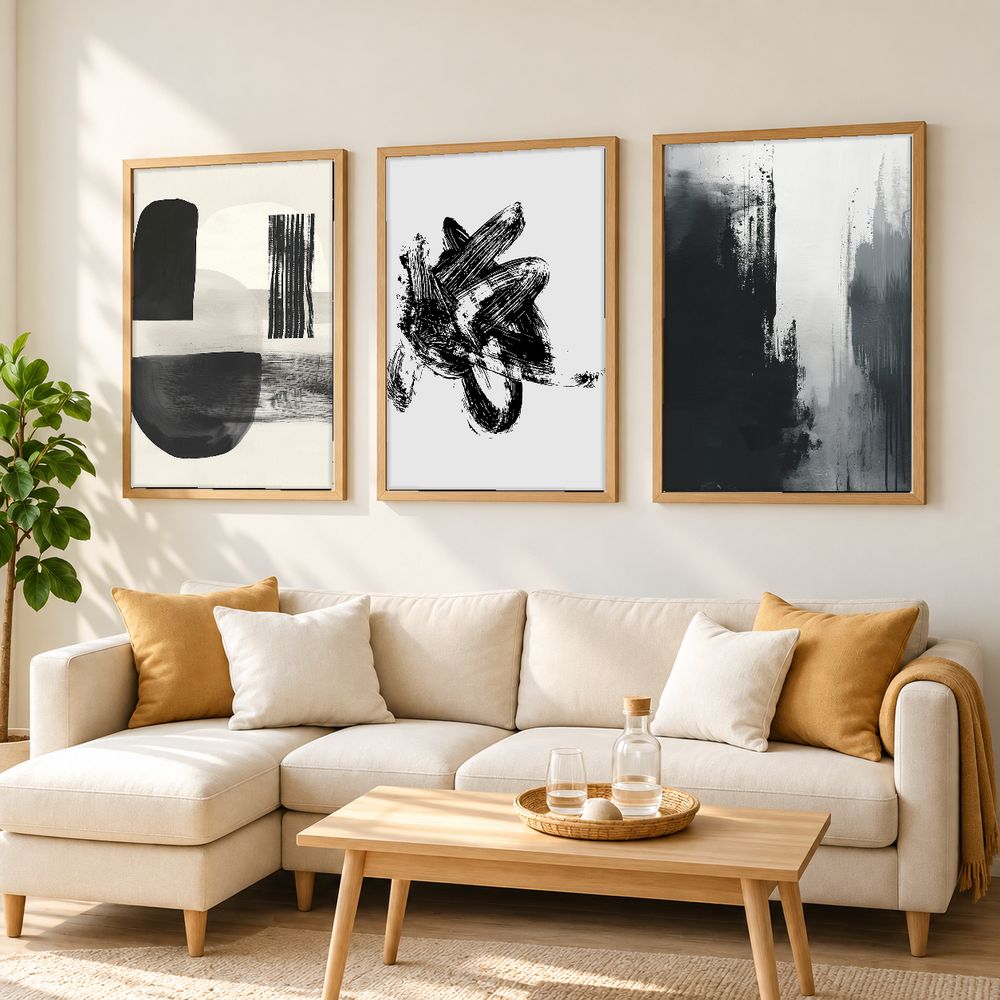 Set de 3 cuadros decorativos que combinan