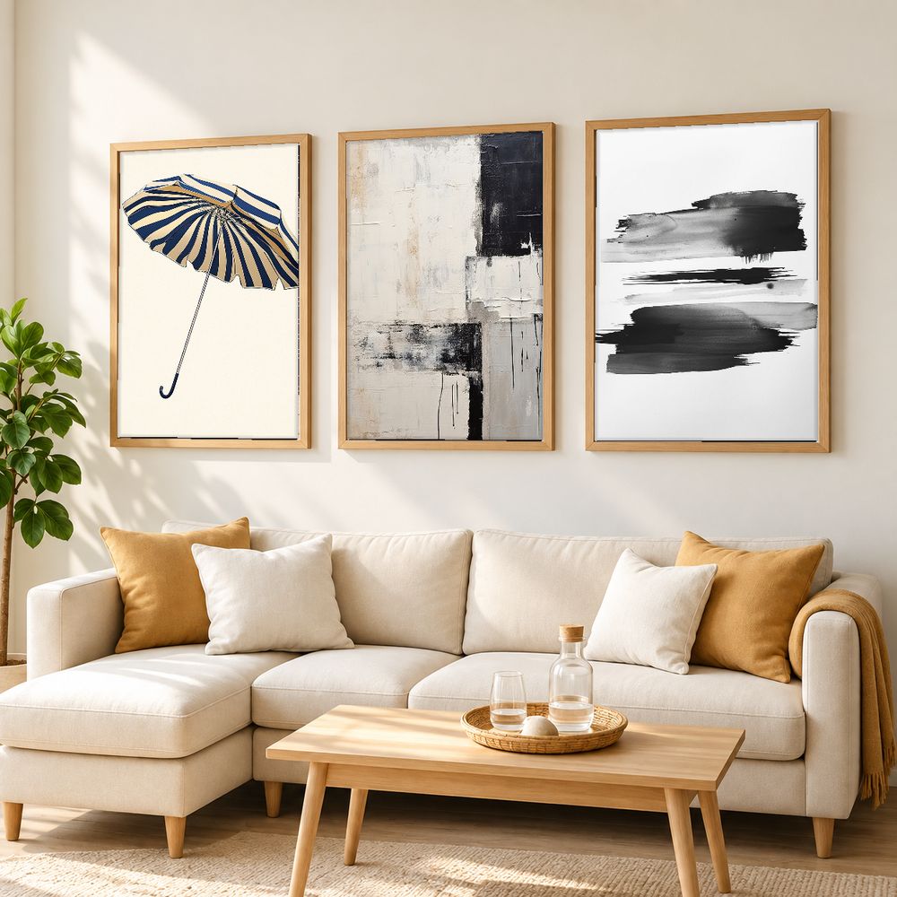 Set de 3 cuadros decorativos que combinan