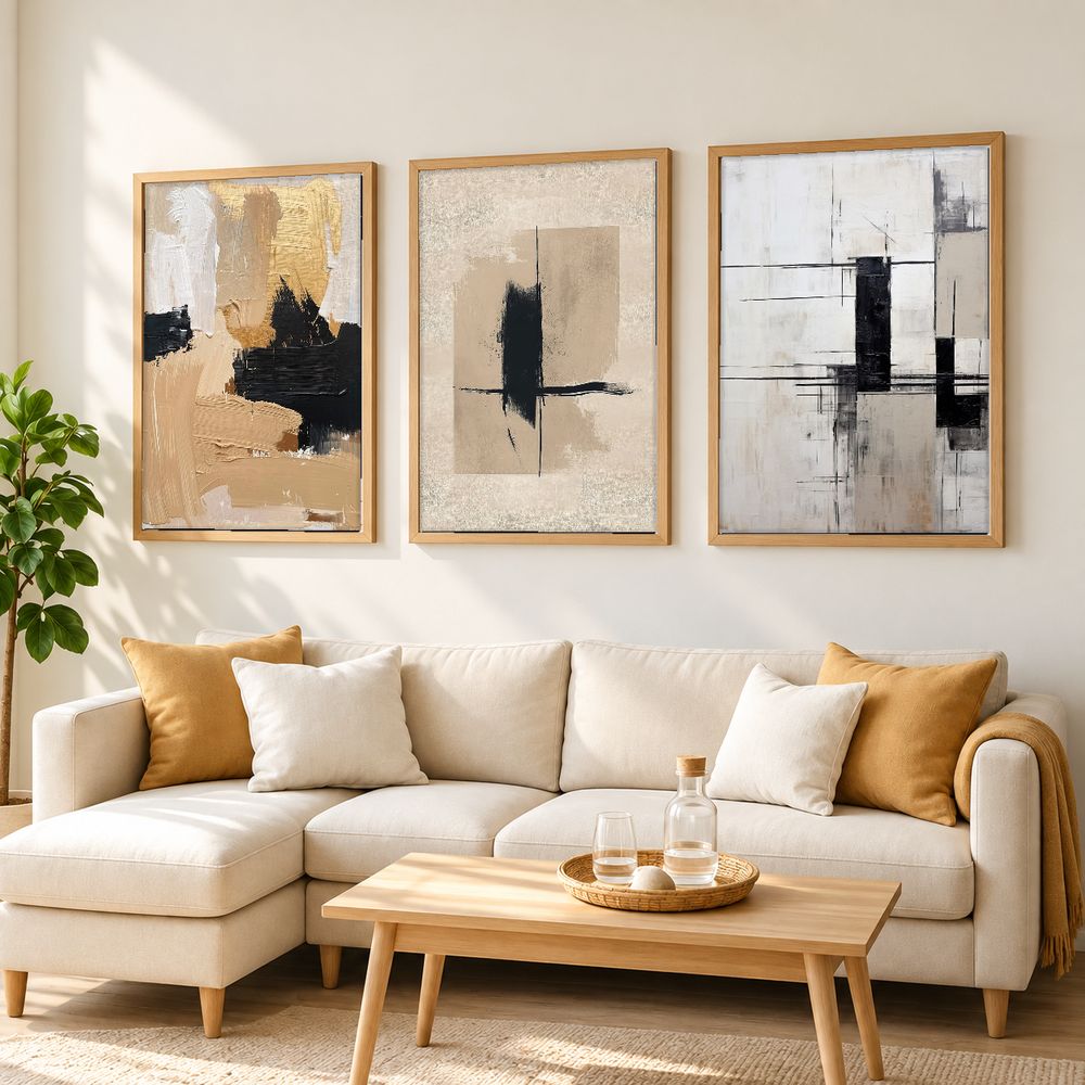 Set de 3 cuadros decorativos que combinan