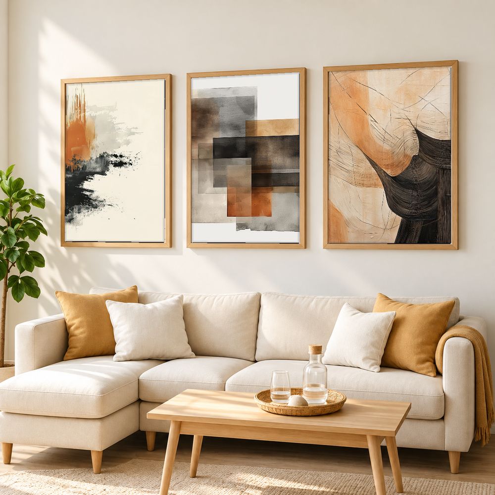 Set de 3 cuadros decorativos que combinan