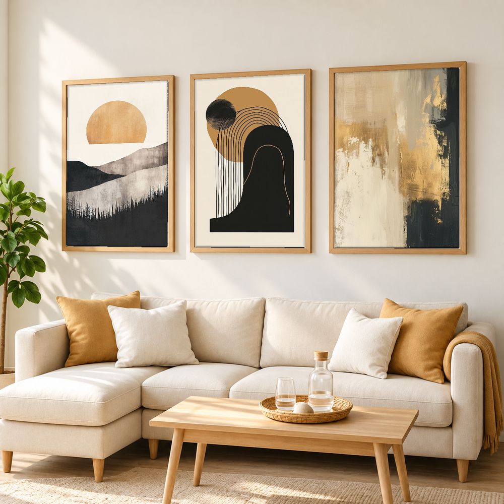 Set de 3 cuadros decorativos que combinan