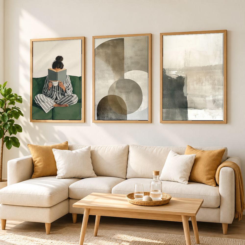 Set de 3 cuadros decorativos que combinan