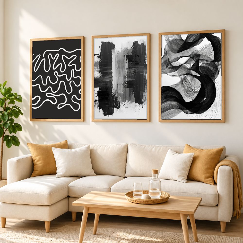 Set de 3 cuadros decorativos que combinan