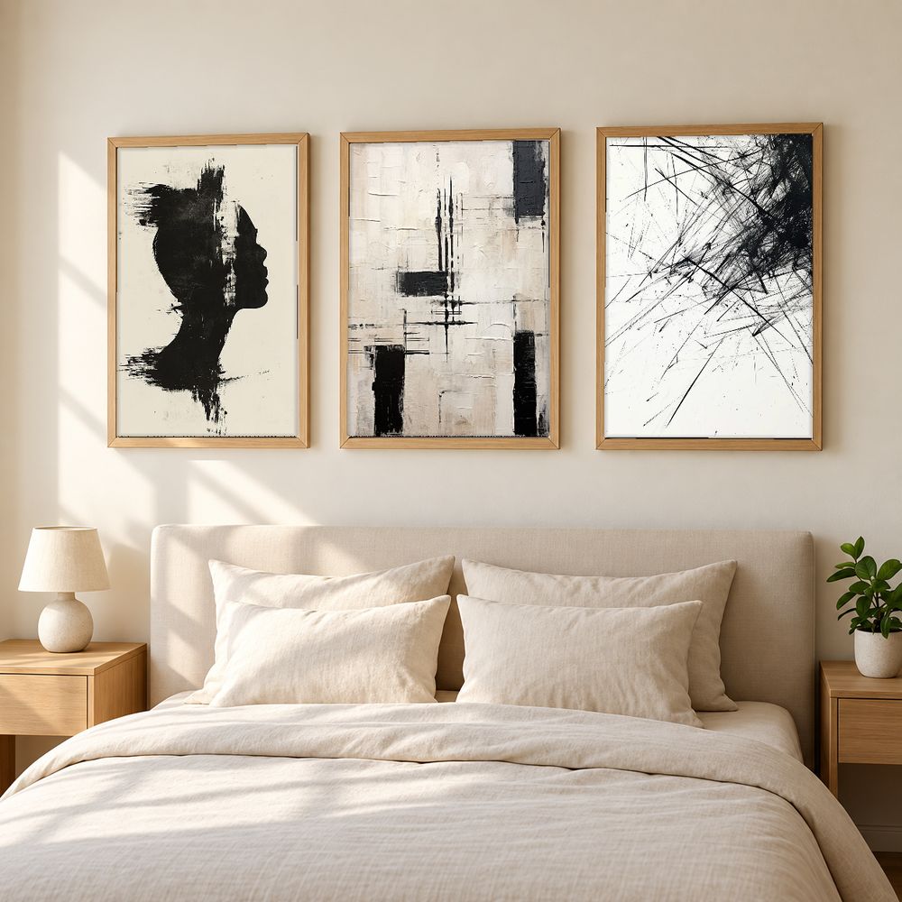Set de 3 cuadros decorativos que combinan