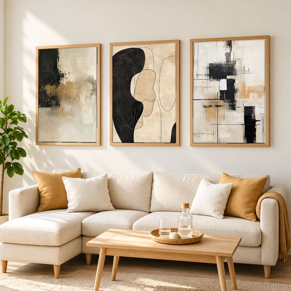Set de 3 cuadros decorativos que combinan