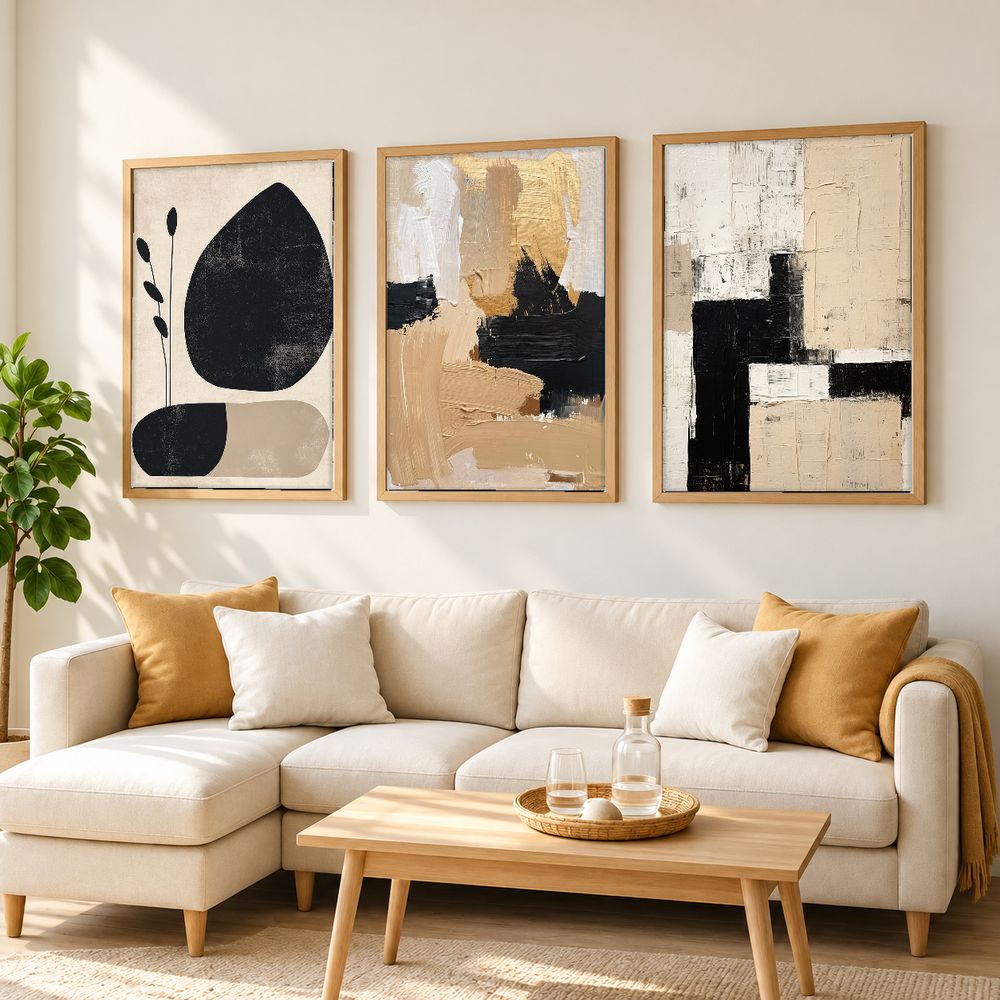 Set de 3 cuadros decorativos que combinan