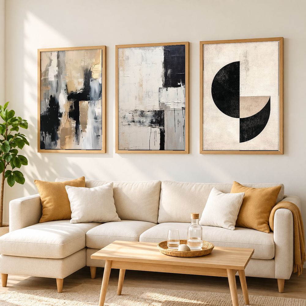 Set de 3 cuadros decorativos que combinan