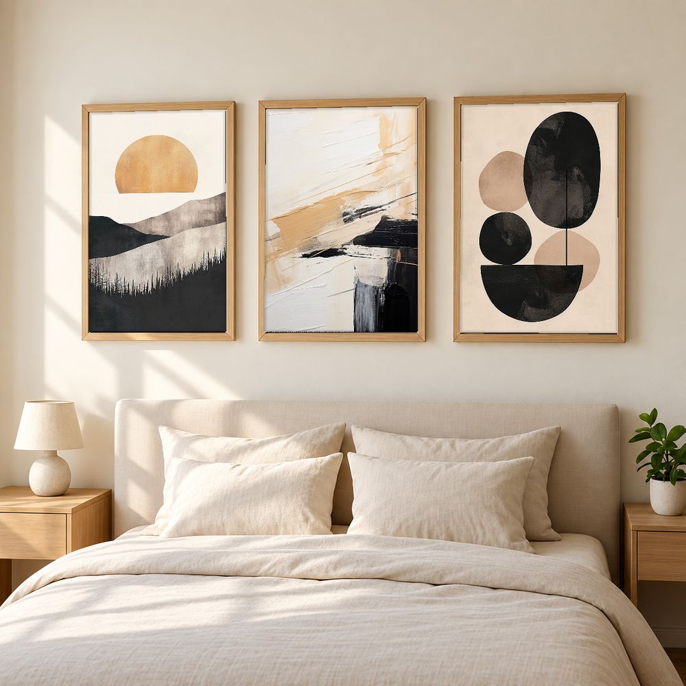 Set de 3 cuadros decorativos que combinan
