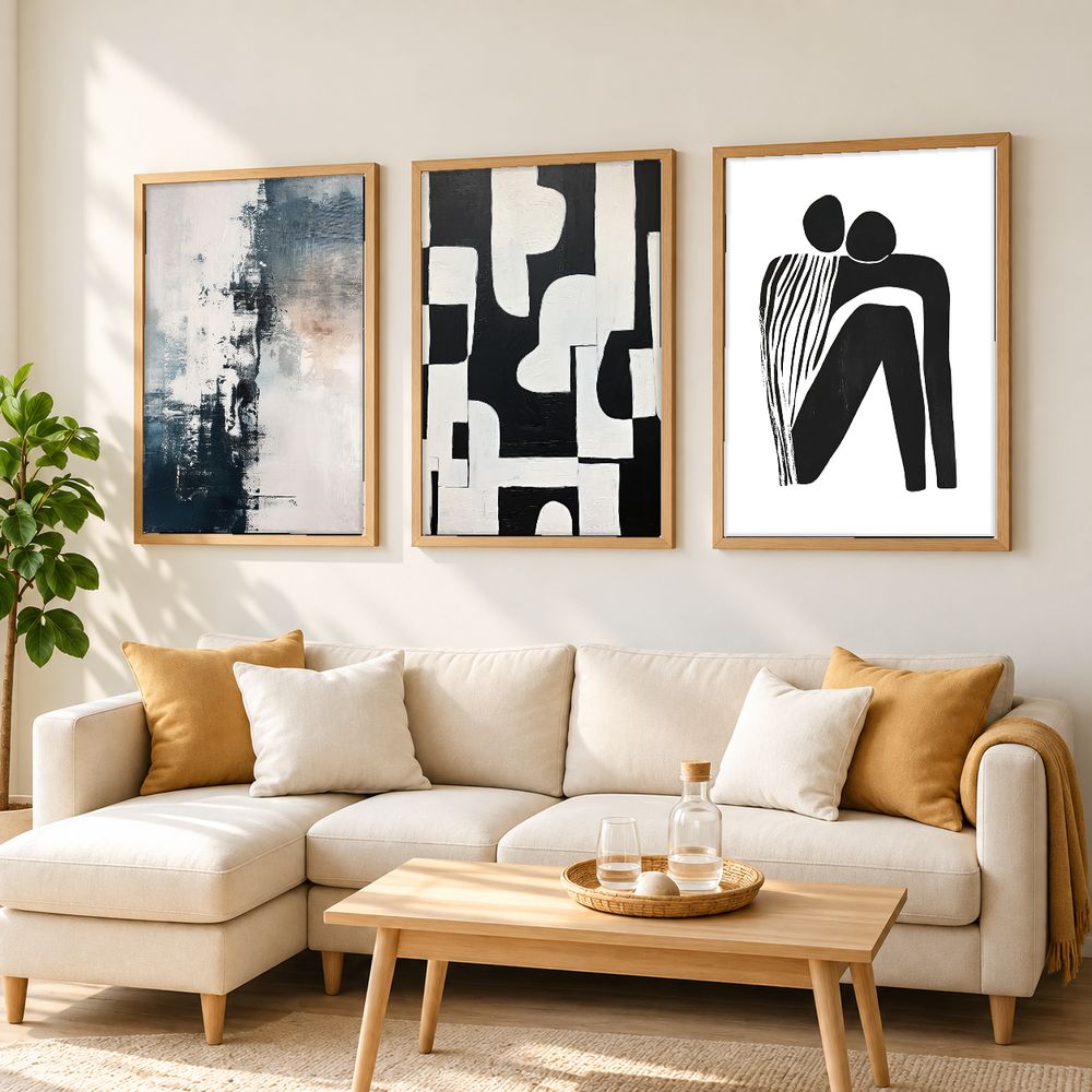 Set de 3 cuadros decorativos que combinan