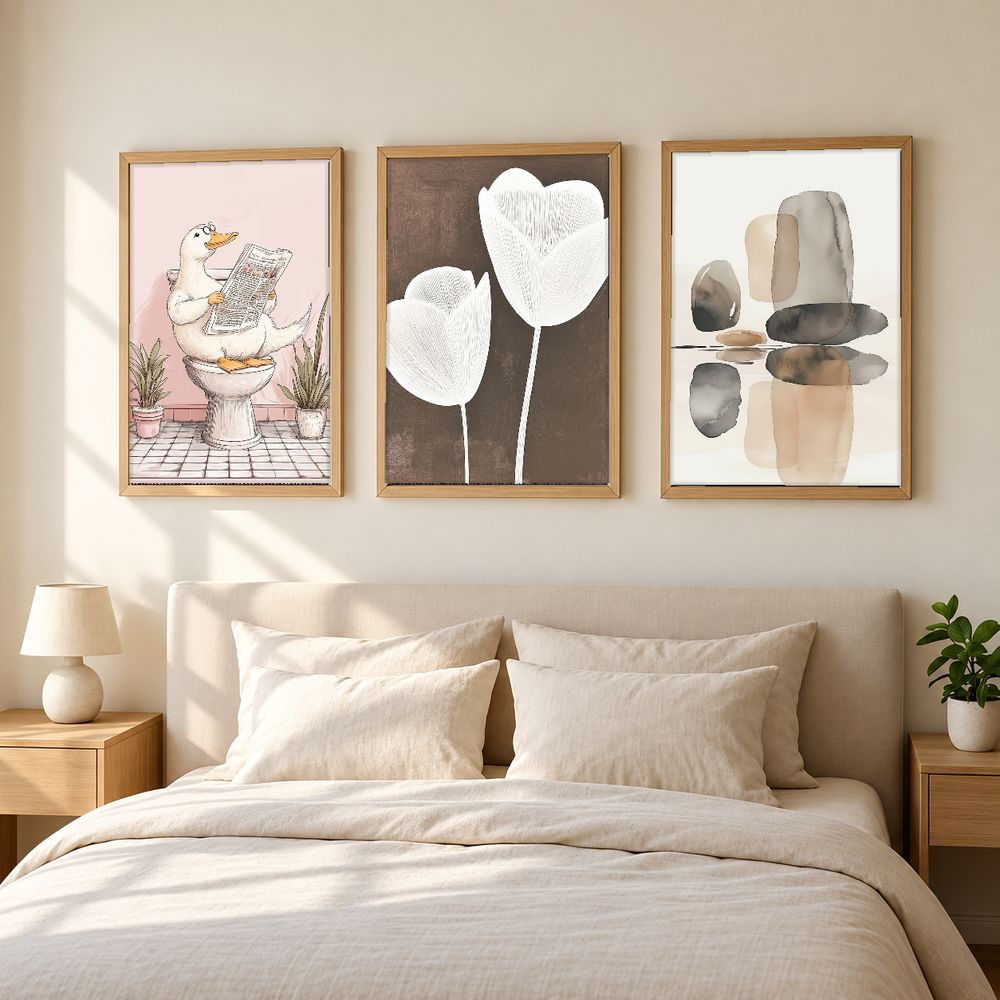 Set de 3 cuadros decorativos que combinan