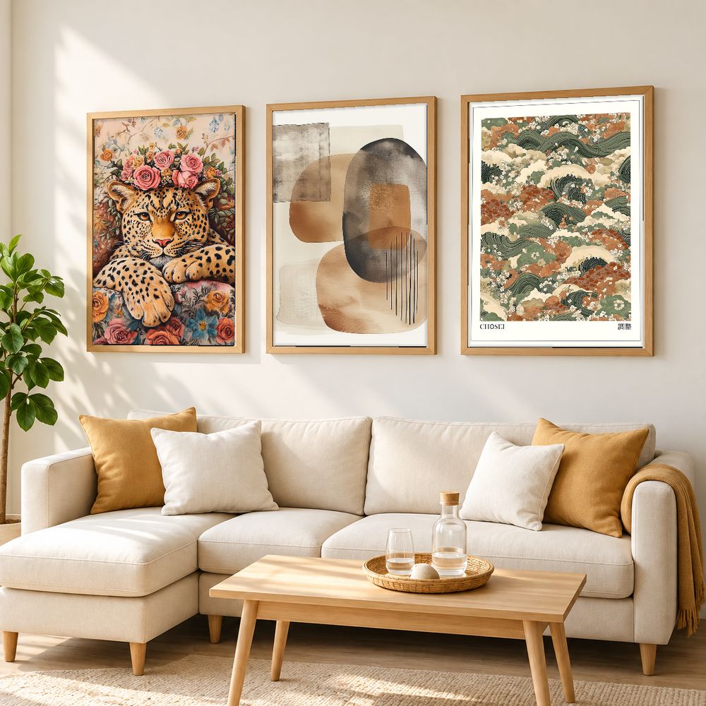 Set de 3 cuadros decorativos que combinan