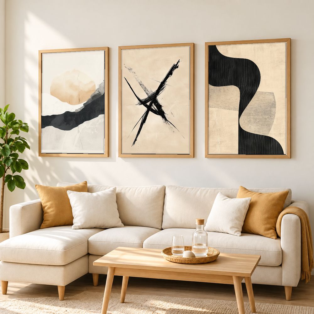 Set de 3 cuadros decorativos que combinan