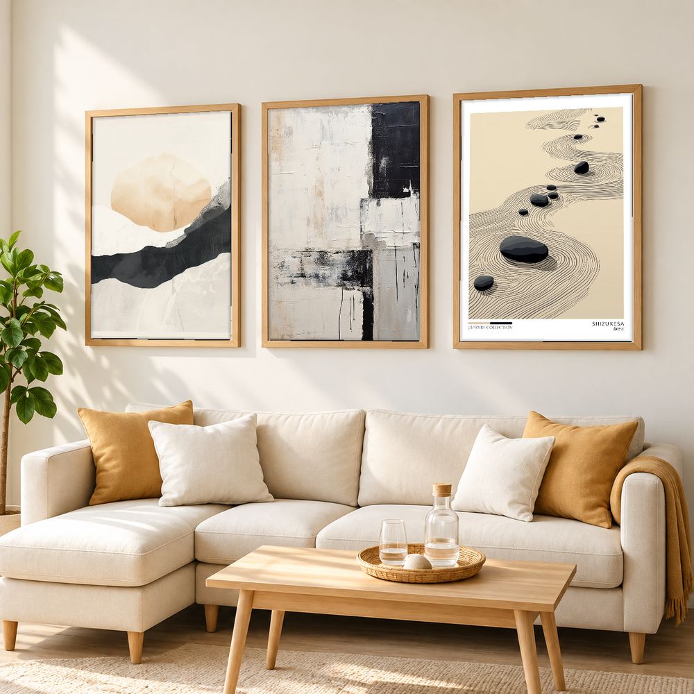 Set de 3 cuadros decorativos que combinan