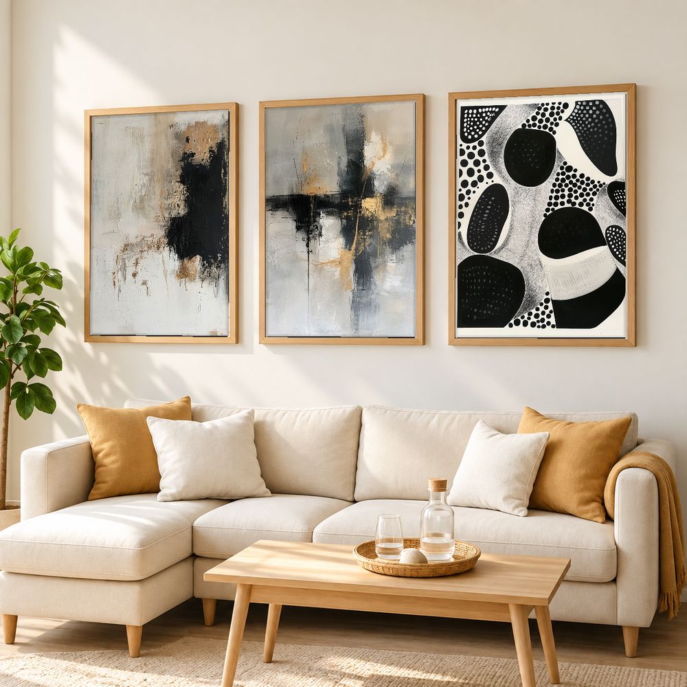 Set de 3 cuadros decorativos que combinan