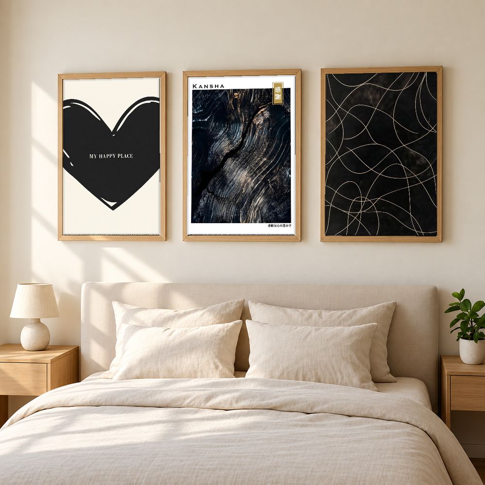 Set de 3 cuadros decorativos que combinan