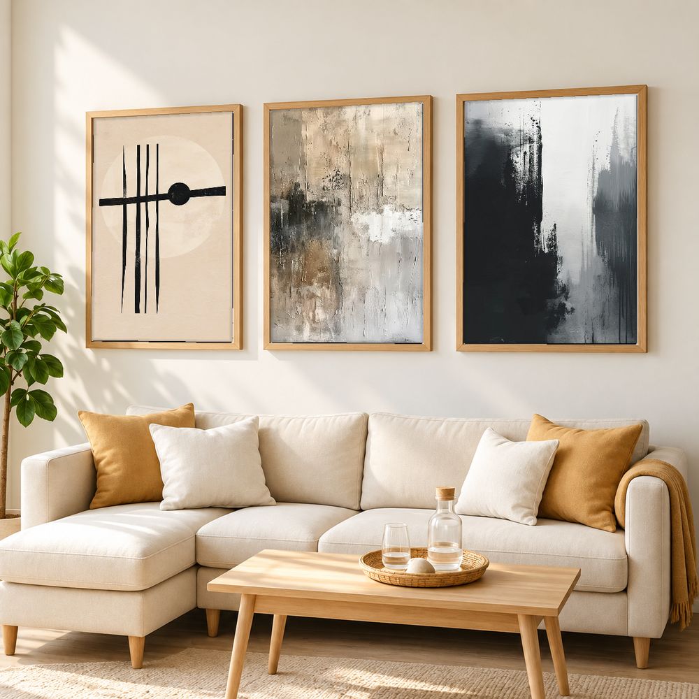 Set de 3 cuadros decorativos que combinan
