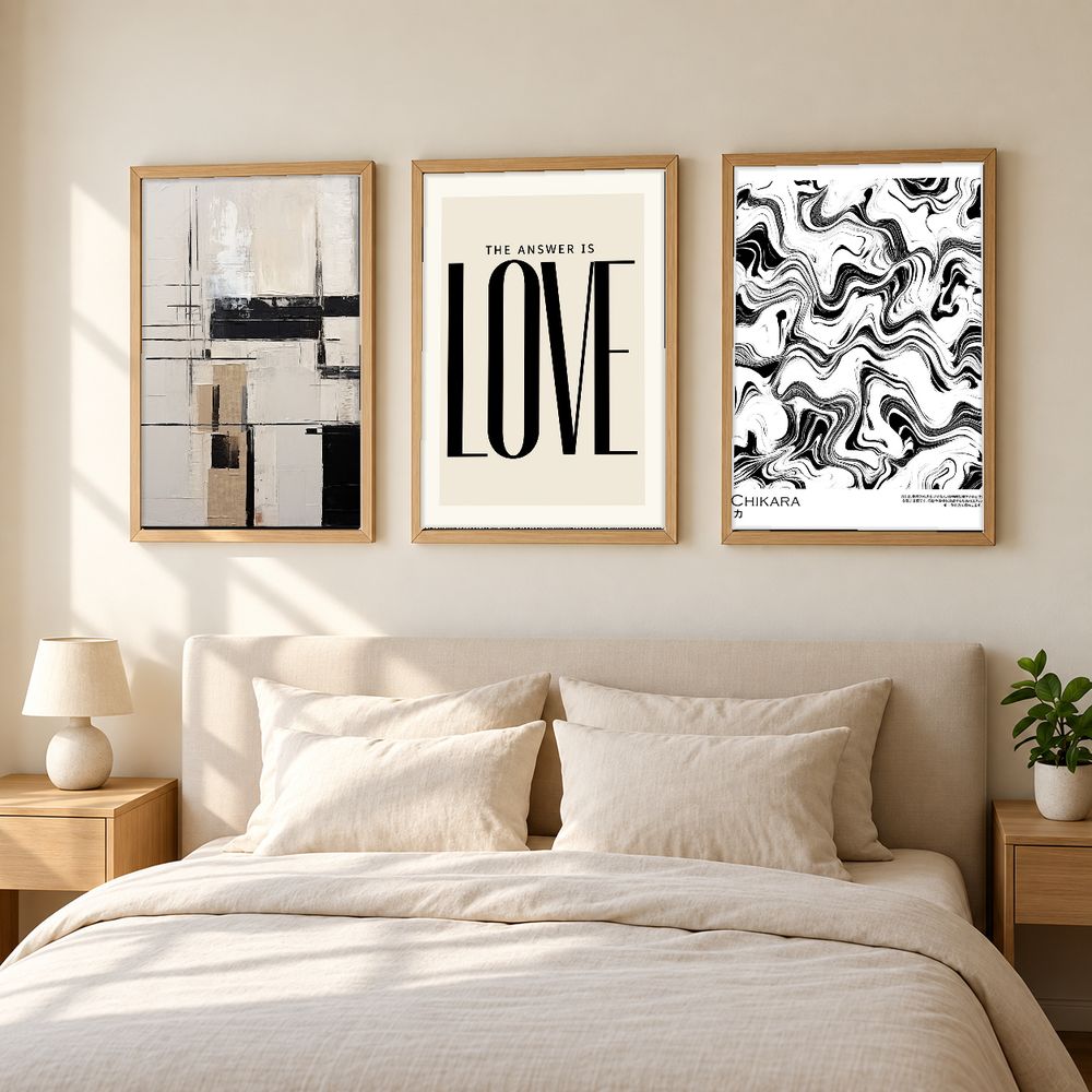 Set de 3 cuadros decorativos que combinan