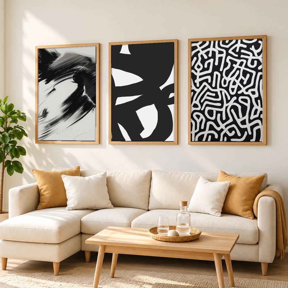Set de 3 cuadros decorativos que combinan