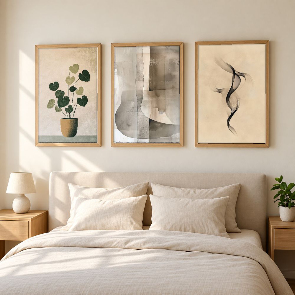 Set de 3 cuadros decorativos que combinan