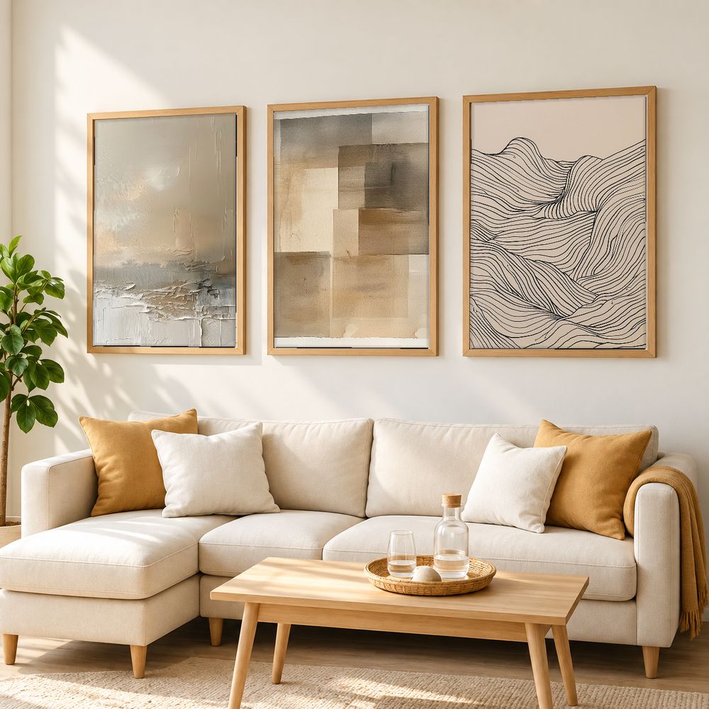 Set de 3 cuadros decorativos que combinan