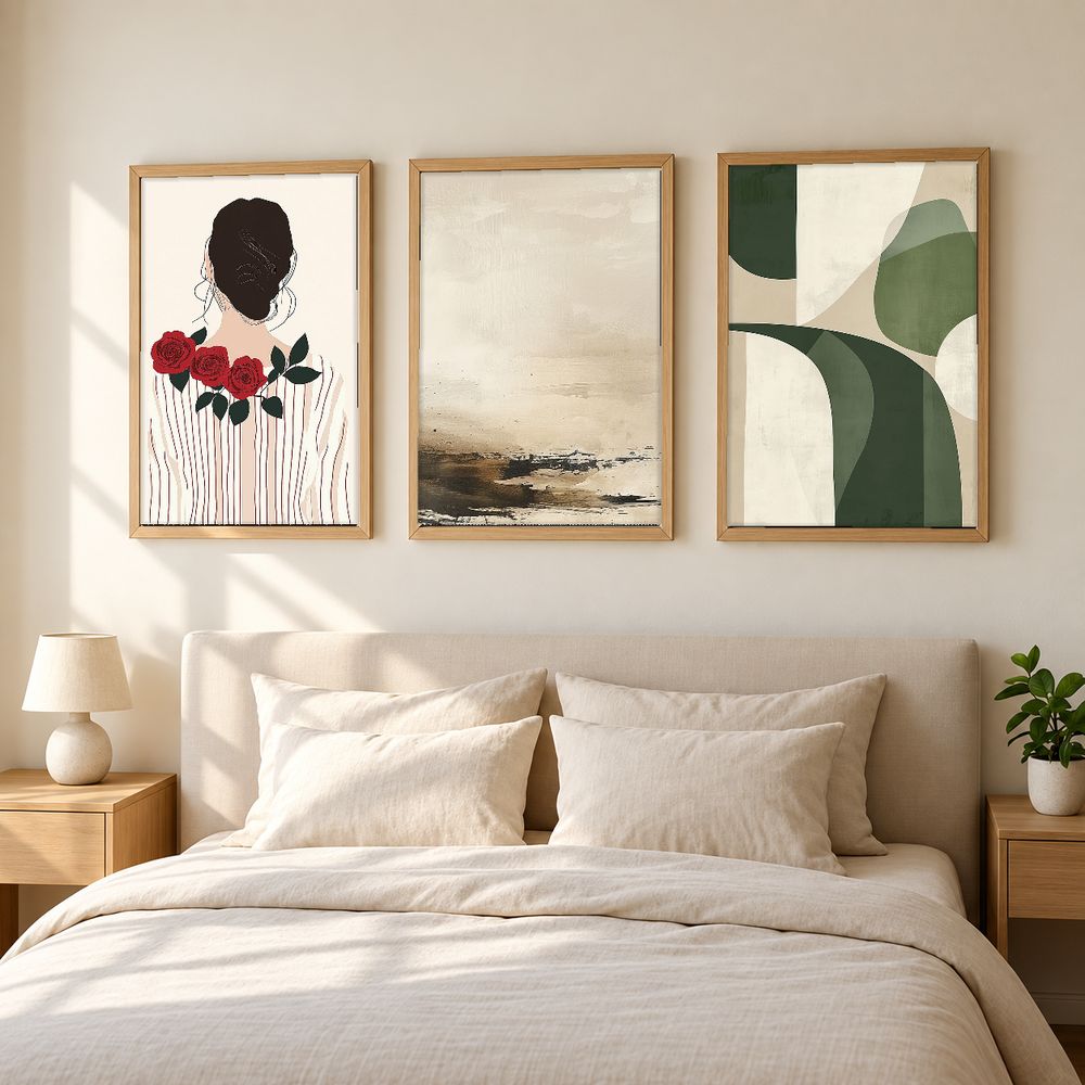 Set de 3 cuadros decorativos que combinan