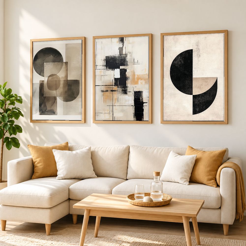 Set de 3 cuadros decorativos que combinan