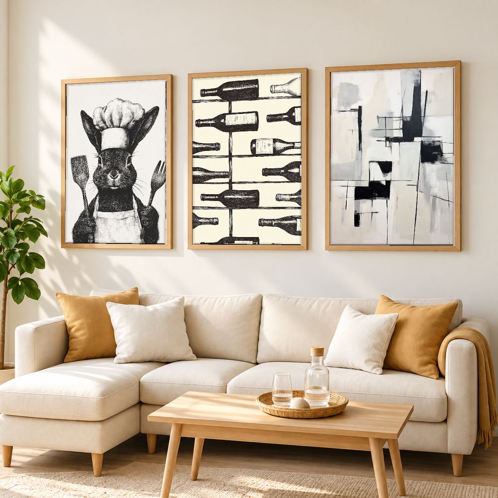 Set de 3 cuadros decorativos que combinan