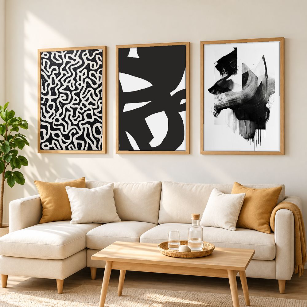 Set de 3 cuadros decorativos que combinan