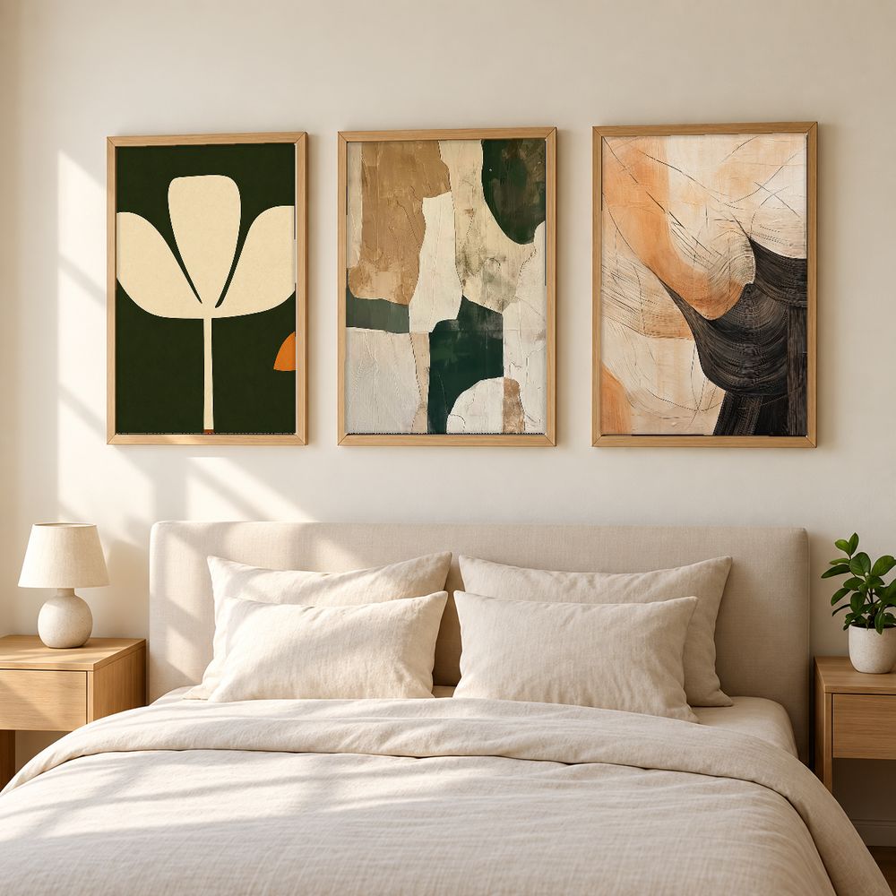 Set de 3 cuadros decorativos que combinan