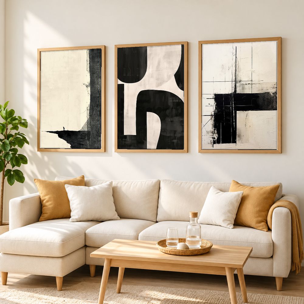 Set de 3 cuadros decorativos que combinan