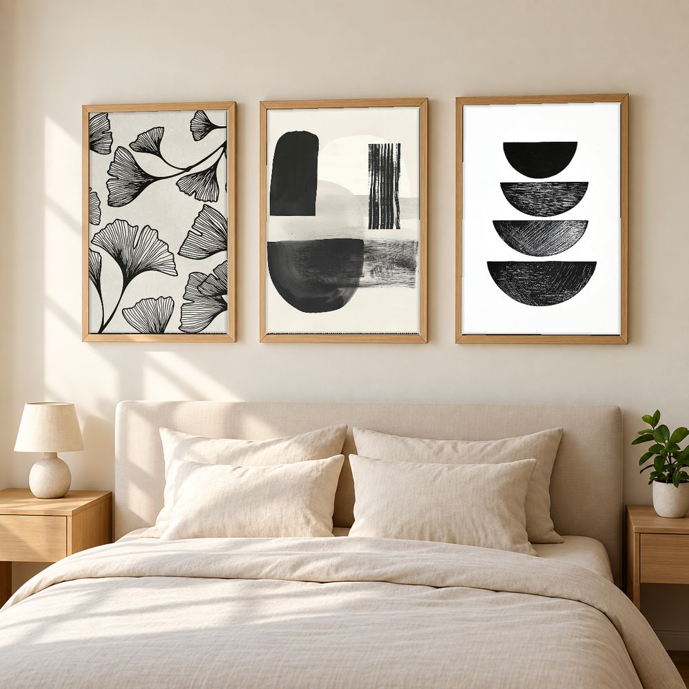 Set de 3 cuadros decorativos que combinan