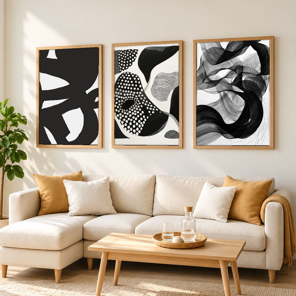 Set de 3 cuadros decorativos que combinan