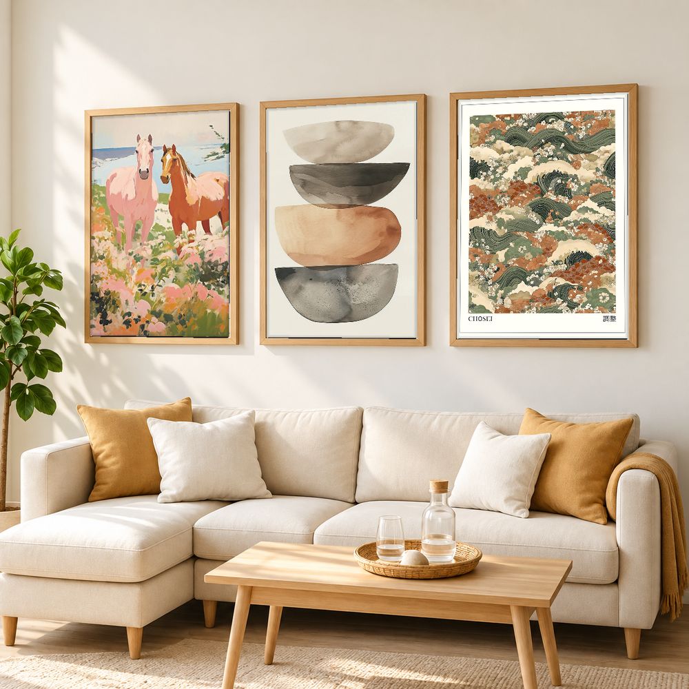 Set de 3 cuadros decorativos que combinan