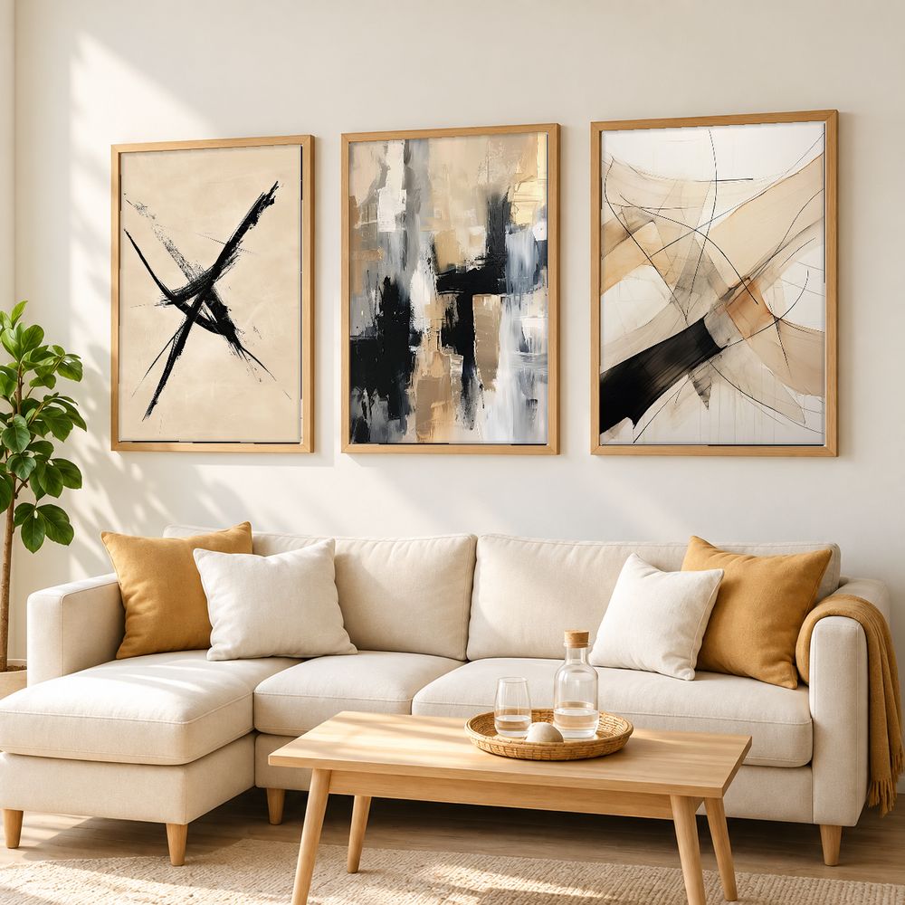 Set de 3 cuadros decorativos que combinan