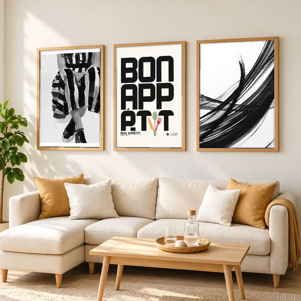 Set de 3 cuadros decorativos que combinan