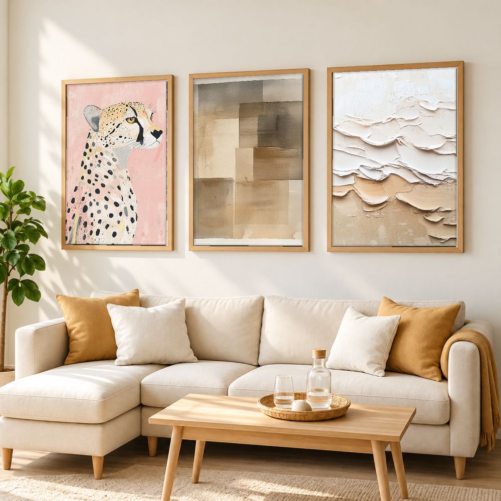 Set de 3 cuadros decorativos que combinan