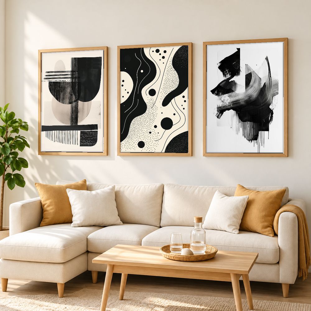 Set de 3 cuadros decorativos que combinan