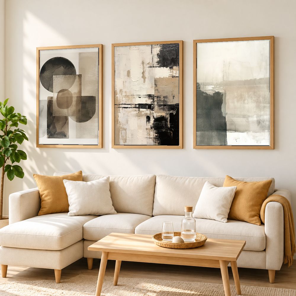 Set de 3 cuadros decorativos que combinan