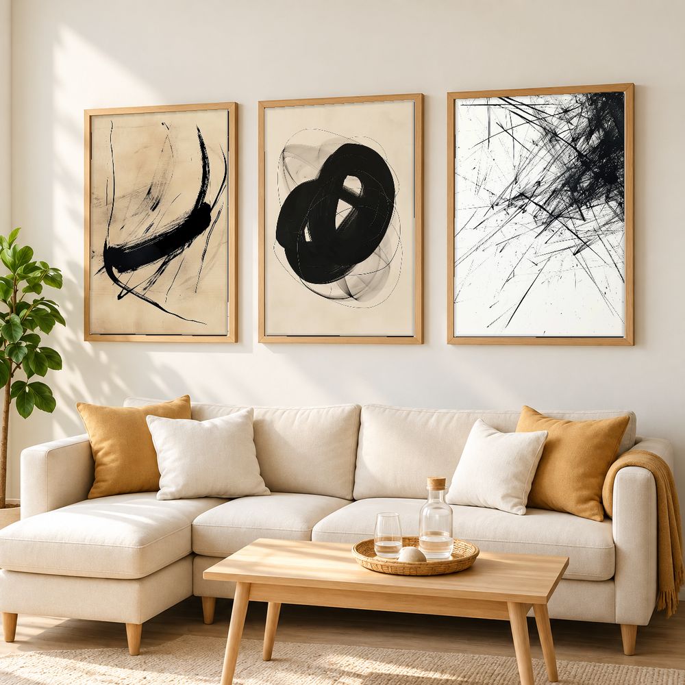 Set de 3 cuadros decorativos que combinan