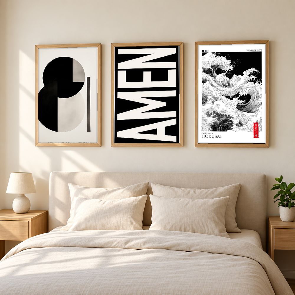 Set de 3 cuadros decorativos que combinan