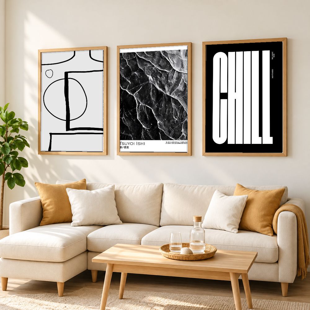 Set de 3 cuadros decorativos que combinan
