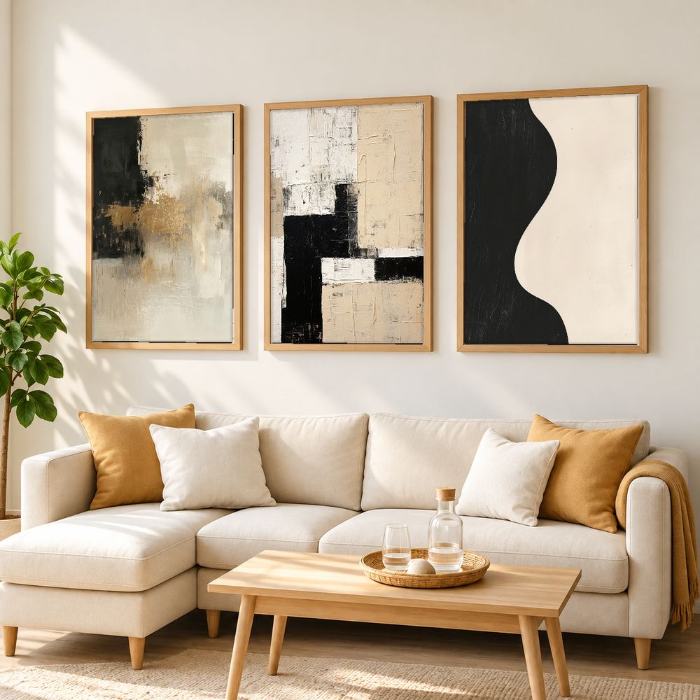 Set de 3 cuadros decorativos que combinan
