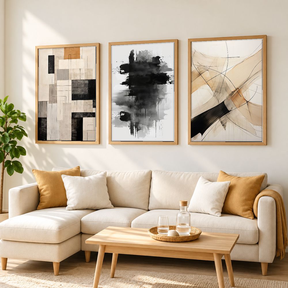 Set de 3 cuadros decorativos que combinan