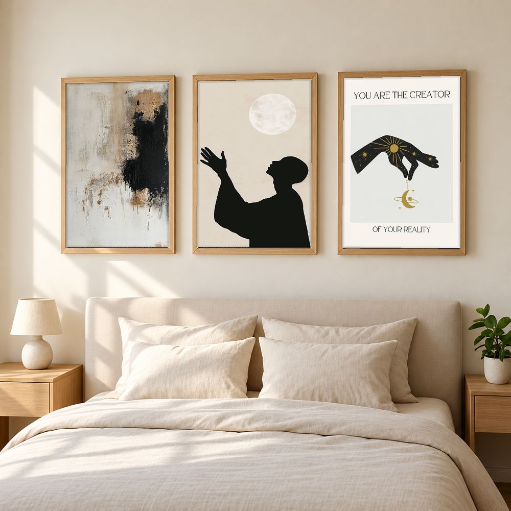 Set de 3 cuadros decorativos que combinan