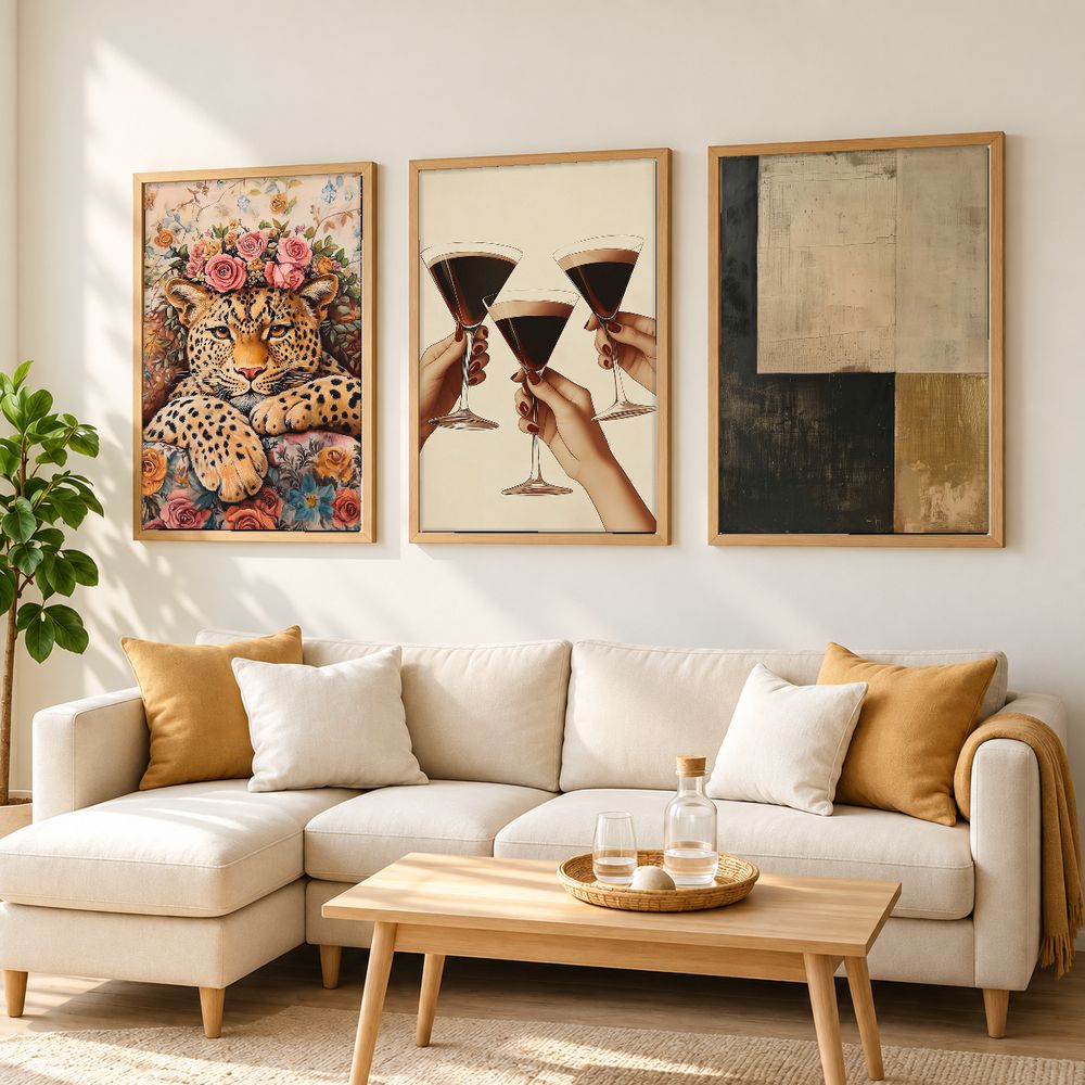 Set de 3 cuadros decorativos que combinan
