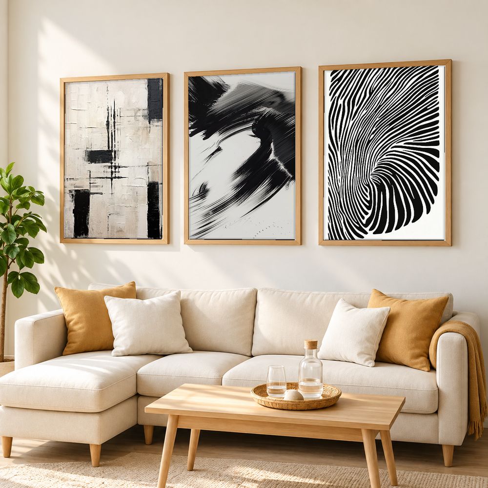 Set de 3 cuadros decorativos que combinan
